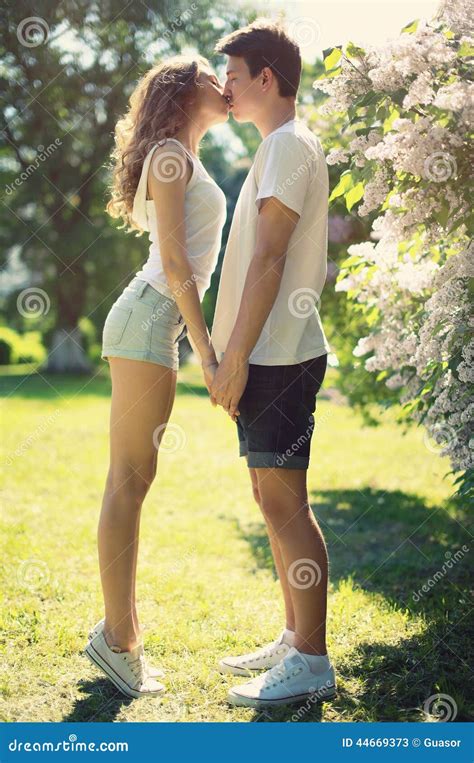 Young Couple In Love Sensual Kiss Stock Image Image Of Couple