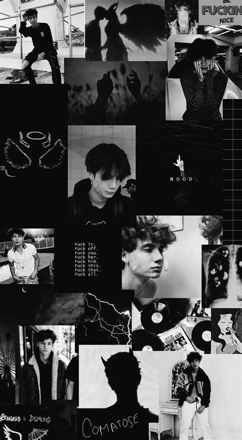 Black And White Collage With Many Different Images