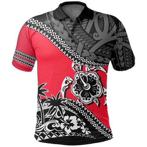 AIO Pride Polynesian Turtle Polo Shirt Fall In The Wave AIO Pride