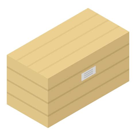 Wood Box Icon Isometric Style 15382809 Vector Art At Vecteezy