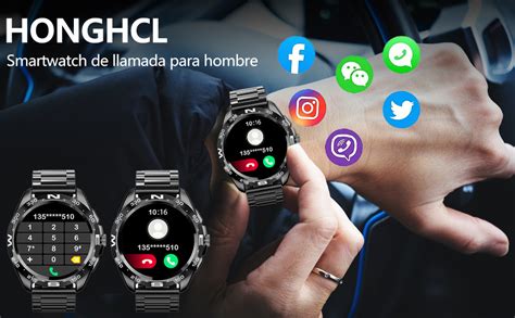 Honghcl Smartwatch Hombre Reloj Inteligente Deportivo De Llamada