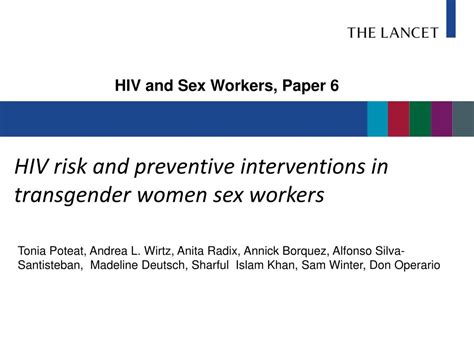 Ppt Hiv Risk And Preventive Interventions In Transgender Women Sex Workers Powerpoint