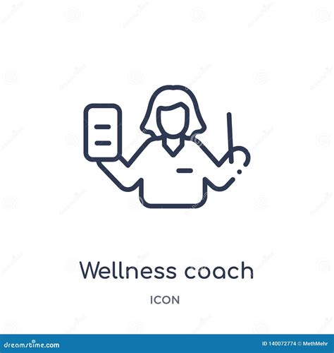 Linear Wellness Coach Icon From Fashion Outline Collection Thin Line