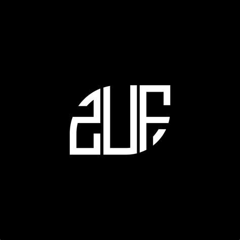 ZUF letter logo design on black background. ZUF creative initials ...