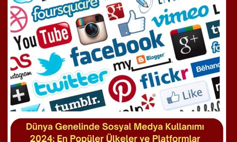 Dünya Genelinde Sosyal Medya Kullanımı 2024 En Popüler Ülkeler ve