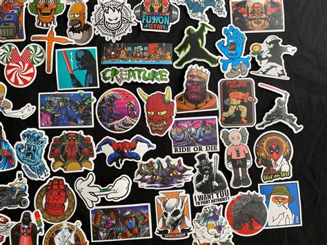 100pcs Cool Random Skateboard Mixed Themed Waterproof Sticker Etsy