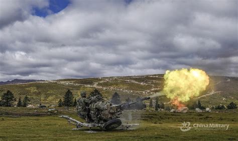 Artillerymen Operate Anti Aircraft Artillery In Live Fire Training