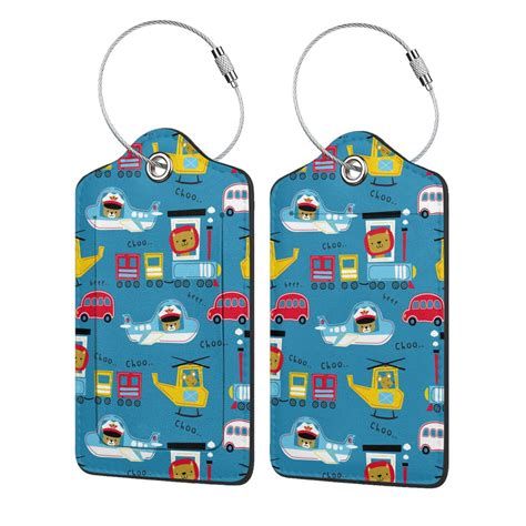 Disketp Pcs Luggage Tag For Suitcase Transportations With Cute