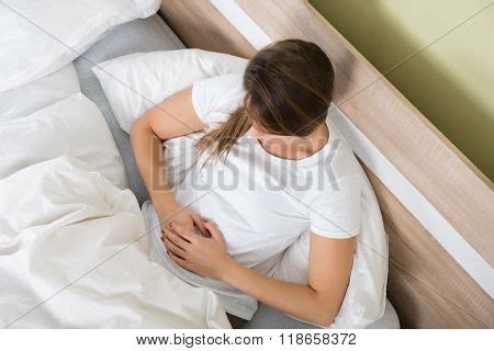 Woman Stomach Ache Image Photo Free Trial Bigstock