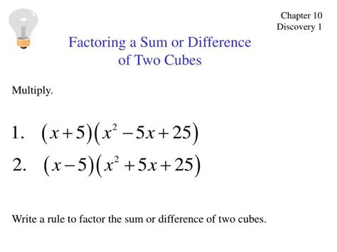 Factoring Sum And Difference Of Cubes