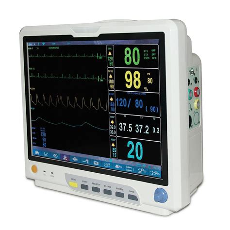 Full Touch Color TFT LCD Cms9200 Ambulance Multi Parameter 12 Lead ECG