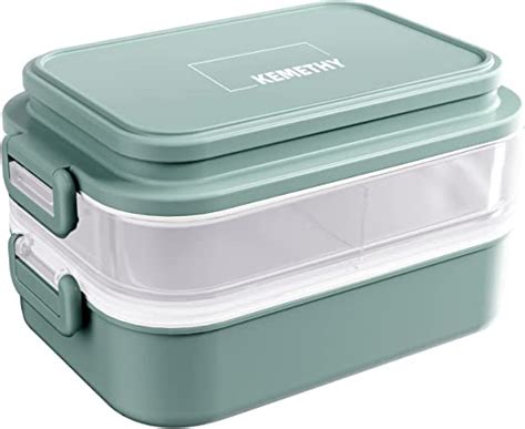 Kemethy Bento Box Adult Lunch Box Bento Lunch Box For Adults Stackable Bento Lunch Containers