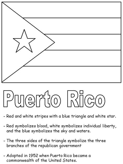 Printable Puerto Rico Coloring Pages