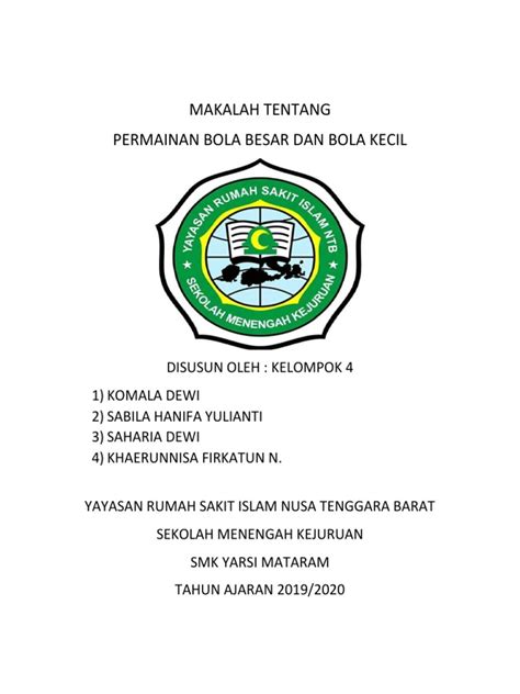 Makalah Penjas Bola Kecil Bola Besar Pdf