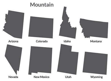 USA states Mountain regions map. 38511233 Vector Art at Vecteezy