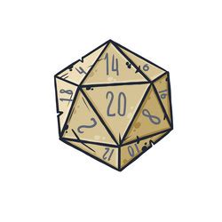 Dice D20 For Playing Dnd Royalty Free Vector Image