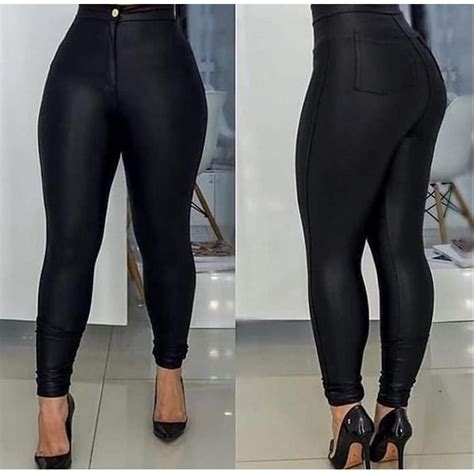 Topo 34 Imagem Calça Preta Feminina Tipo Couro Vn