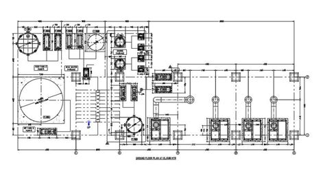 19x7m Water Purifier Ground Floor Plan Autocad Drawing Model Cadbull