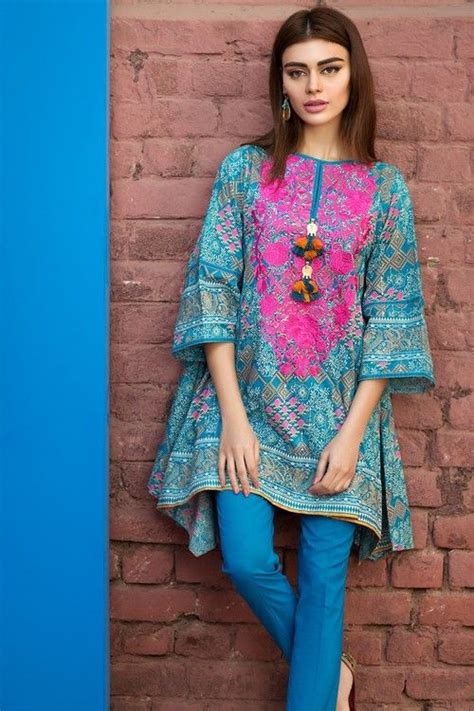 Khaadi Piece Stitched Embroidered Lawn Suit I B Blue