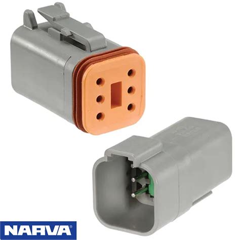 NARVA 6 WAY DEUTSCH CONNECTOR PAIR MALE FEMALE 13A W PROOF W