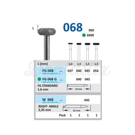 Diamond Burr Fg019 Fig 1 Pc Horico