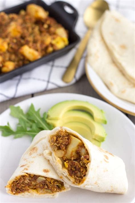 Chorizo Potato And Egg Burritos Mexican Breakfast Recipes Breakfast