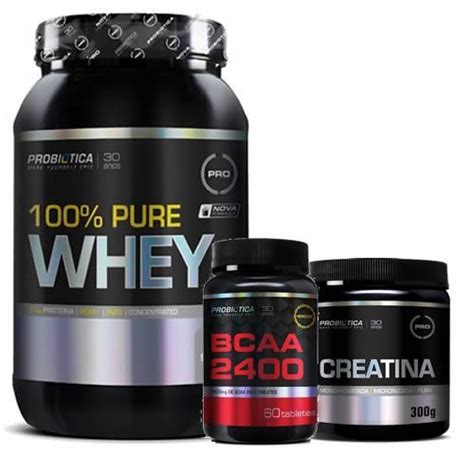 Pure Whey G Natural Creatina G Bcaa Tabletes