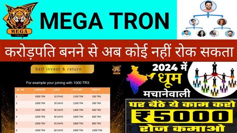 Mega Tron Plan New Roi Mlm Plan Decentralized Plan Mega Tron