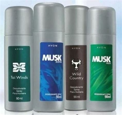 Desodorante Avon Spray Musk Marine Musk Fresh Perfume Masculino