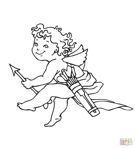 Valentines Day Cupid Coloring Page Free Printable Coloring Pages