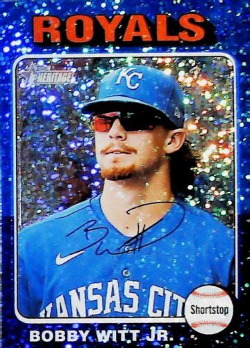 Topps Heritage Chrome Blue Sparkle Bobby Witt Jr Kansas City