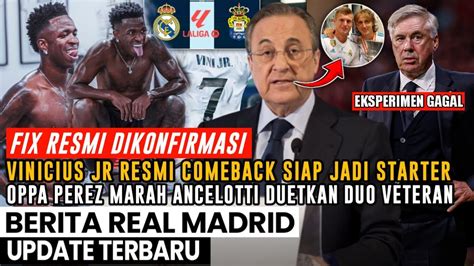 Dikonfirmasi Vinicius Siap Comeback Real Madrid Regenerasi Duet Kroos