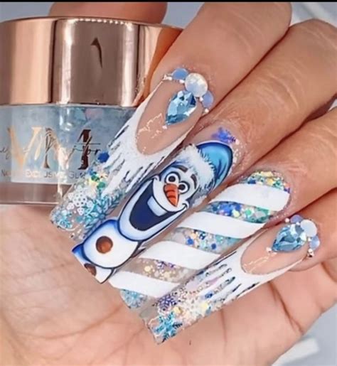 Pin by gabriela nava on Guardado rápido Christmas nails acrylic Olaf