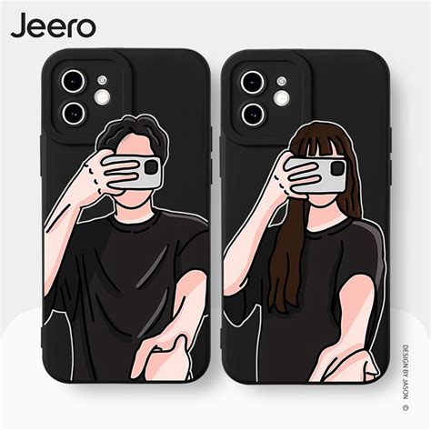 Jeero Soft Silicone Matching Couple Set Cute Aesthetic Shockproof