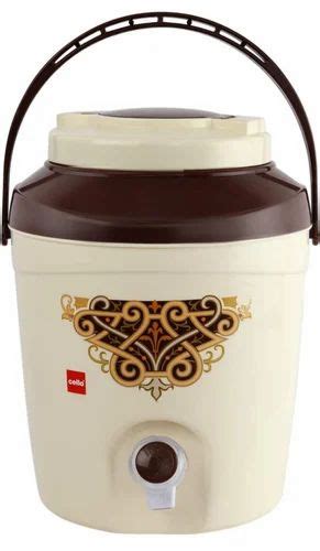 Brown Plastic L Cello Atlas Insulated Water Jug Cold Time Hrs At