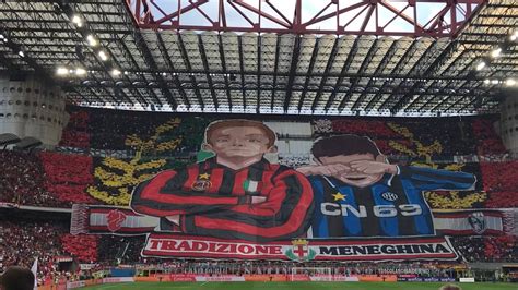 COREOGRAFIA Milan Vs Inter DERBY SAN SIRO FORZA INTER YouTube