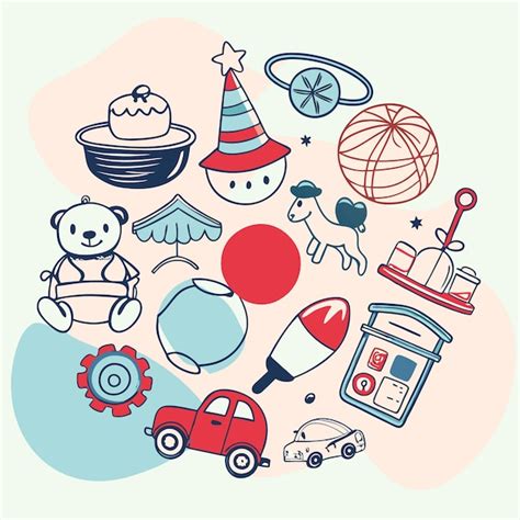 playful collection  childrens toys  fun items premium ai