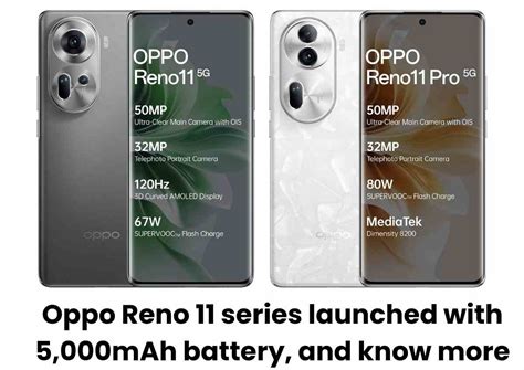 Oppo Reno 11 Series Launched With 5 000mAh Battery 64MP Camera And