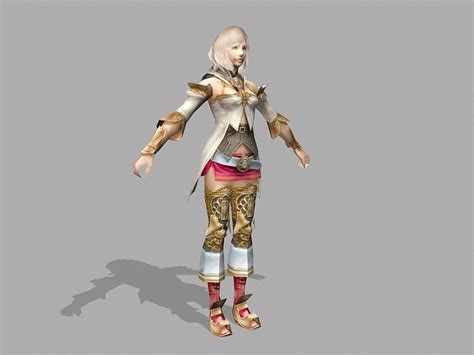 Manga Warrior Girl 3d Model 3ds Max Files Free Download Cadnav