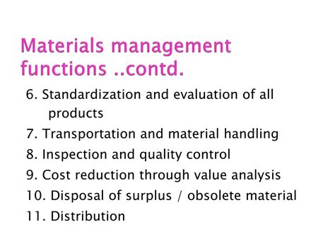 Ppt Materials Management Powerpoint Presentation Free Download Id