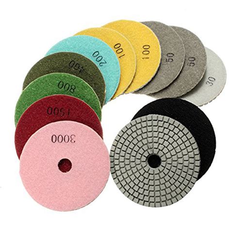 Pcs Set Inch Mm Abrasive Tools Wet Dry Diamond Polishing Pads