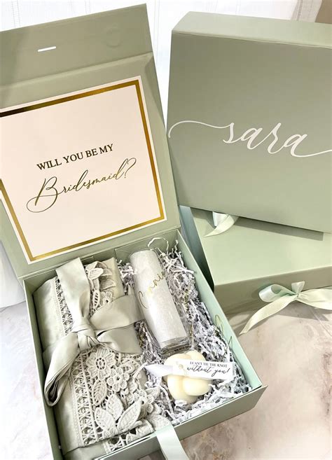 Bridesmaid Box Bridesmaid Proposal Box Sage Bridesmaid T Etsy