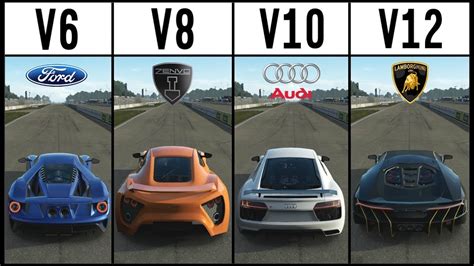 Forza 7 EPIC DRIFT BATTLE V6 Vs V8 Vs V10 Vs V12 YouTube