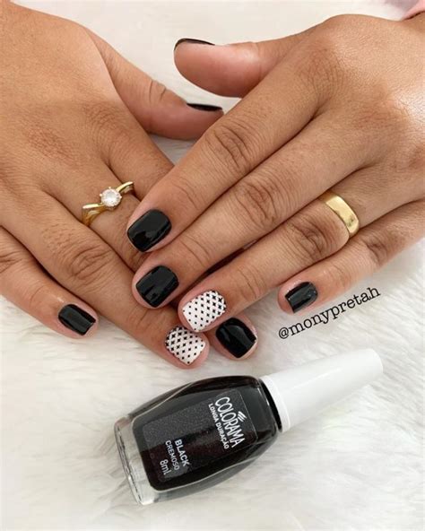 Unhas Decoradas Preto E Branco Ideias Incr Veis Tutoriais