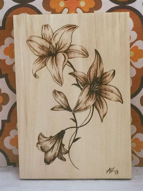 Flowers Pyrography Wood Art Wood Burning Pen Wood Burning Crafts