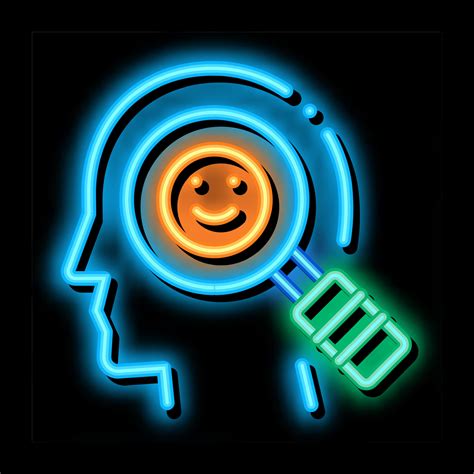 Optimistic Way Of Thinking Biohacking Neon Glow Icon Illustration