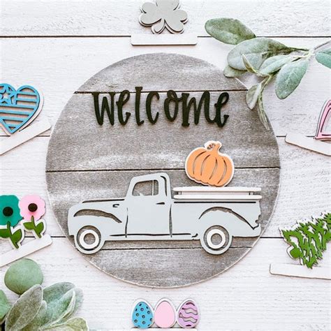 D Diy Welcome Sign Kit Interchangeable Truck Sign Kit Diy Etsy