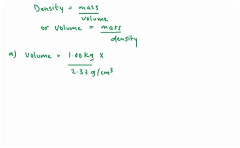 SOLVED Calculate The Volume In Milliliters For Each Of The Numerade