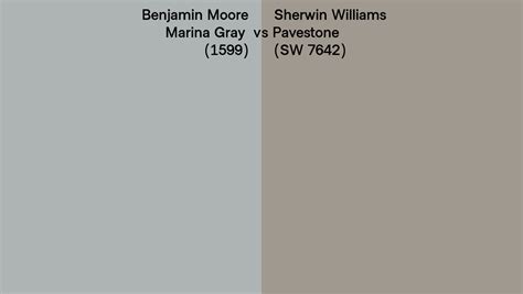 Benjamin Moore Marina Gray 1599 Vs Sherwin Williams Pavestone Sw