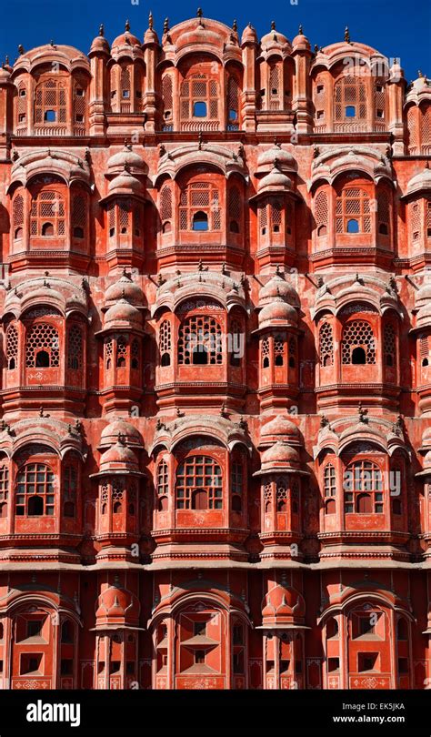 L Inde Le Rajasthan Jaipur Palais Des Vents Hawa Mahal Construit